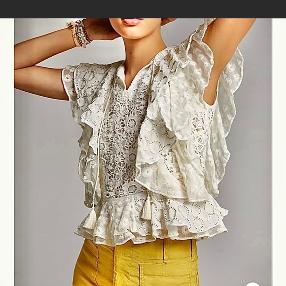 Anthropologie Tops - Anthropologie Verb Pallavi Shinhee ruffle top